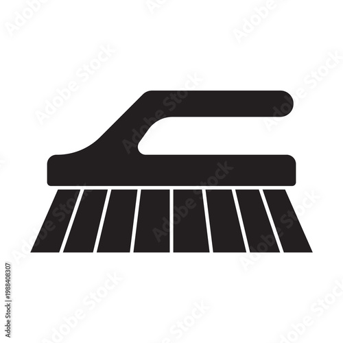 Scrubbing brush icon glyph