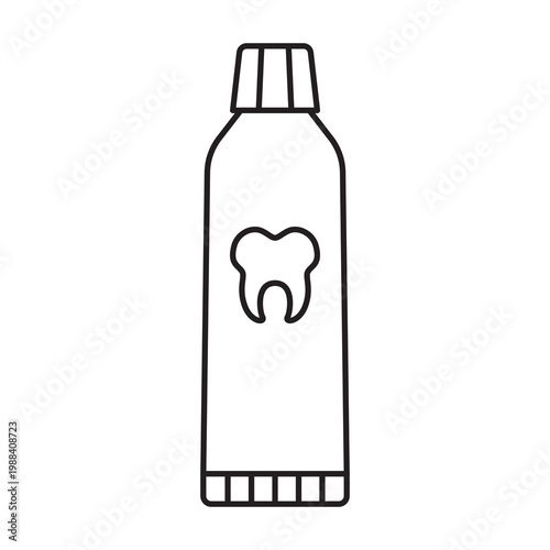 Toothpaste tube icon outline