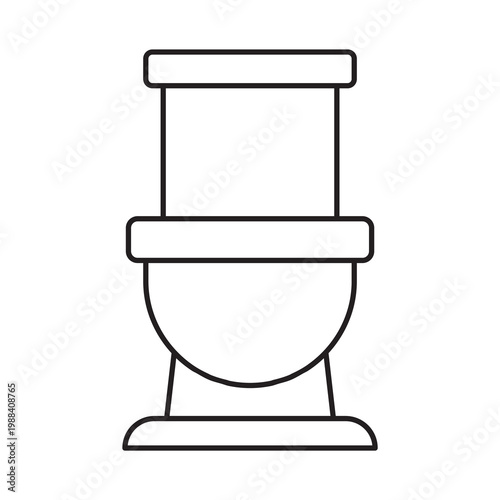 Toilet bowl icon outline