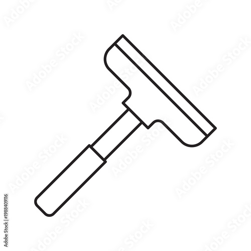 Window squeegee wiper icon outline