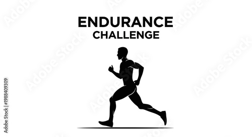 Silhouette Of A Runner Embodied In An Endurance Challenge Symbolizing Athletics And Movement