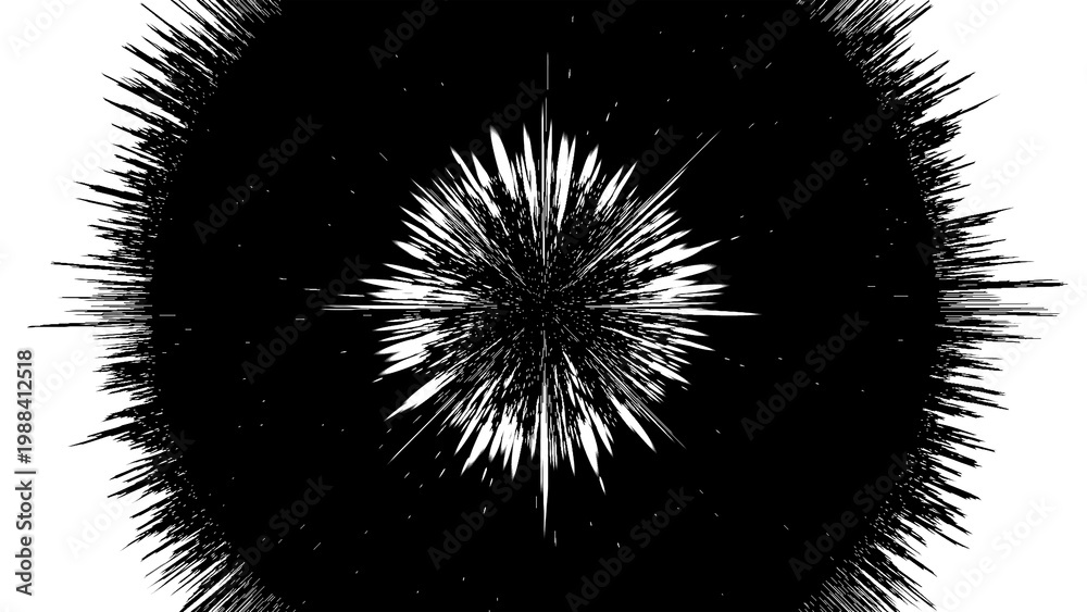 Obraz premium High-Impact Dark Core Manga Burst Background