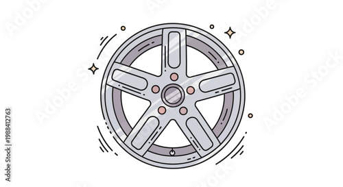 Gemini berkata

A sleek silver alloy rim on a modern automobile tire showcases a polished chrome design and metallic disc for high-performance vehicle transport