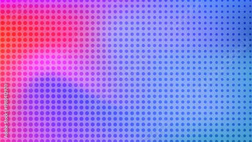 Colorful halftone gradient background with pink blue blend and dotted pattern for vibrant modern creative backdrop concept