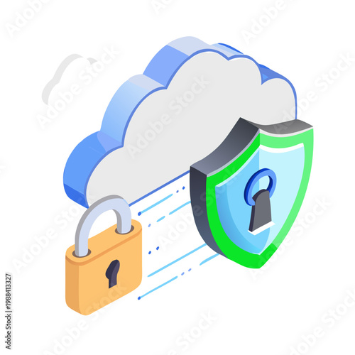 Clay 3D Startup Cybersecurity Protection Icon
