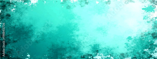 Vector Abstract art with various shades of turquoise, creating a sense of freshness and harmony, in this painting.