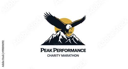 Soaring Eagle Logo Symbolizing Peak Performance Marathon Event