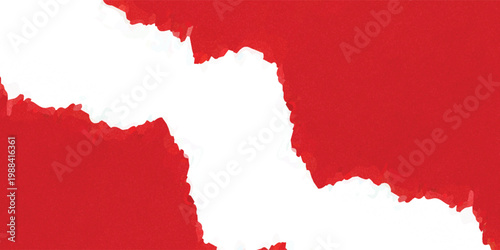 Creative red torn paper background on white. Modern abstract ripped edge design perfect for limited offer ads, breaking news banners, discount marketing, and copy space.