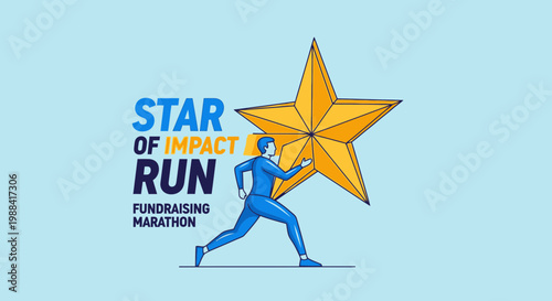 Star Of Impact Run Fundraising Marathon Graphic