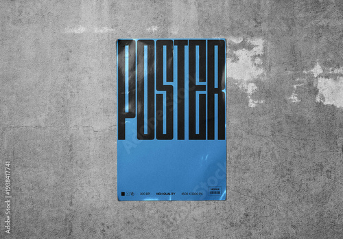 Poster Mockup – Crumpled Branding Presentation (PSD)