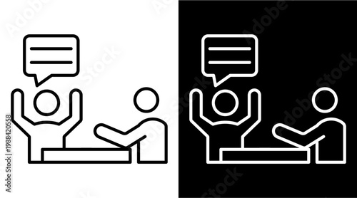 Consulting  White Icon Set Design