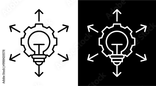 Scalability White Icon Set Design