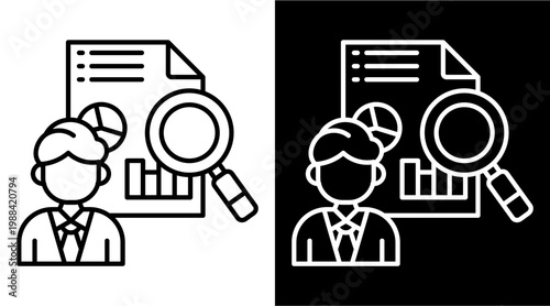 Analysis   White Icon Set Design
