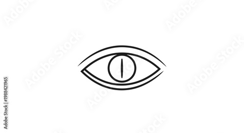 Mysterious Reptilian Eye Symbol Abstract Graphic Design