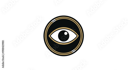 Mysterious Eye Symbol Emblem Minimalist Graphic Design