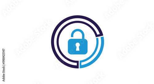Secure Data Protection Graphic Design Representing Safety and Online Privacy Solutions