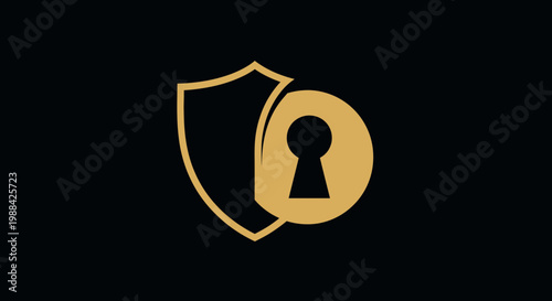 Security Shield Icon Displaying Secure Access And Protecting Sensitive Information