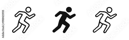 Running Man Fitness and Active Lifestyle Icons