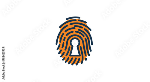 Secure Identity Fingerprint Icon For Access Authentication Protection