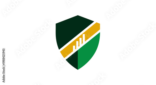 Shield Icon Representing Financial Growth And Protection For Investments or Business