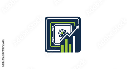 Secure Investment Growth: Illustrative Logo Depicting Financial Security and Upward Trends
