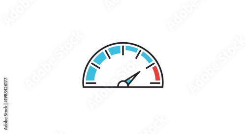 Speedometer Icon Showing High Performance and Fast Velocity on a White Background