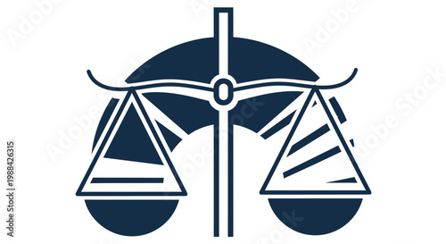 Symbolic Representation Of Balance And Justice In A Simple, Clean, And Elegant Design