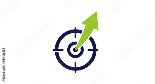 Strategic Growth Target Aim Arrow Success Icon