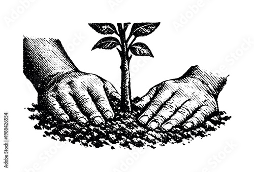 Urban Garden Helpers. Filled icon set of Urban Garden Helpers: people gardening, watering can, raised bed,