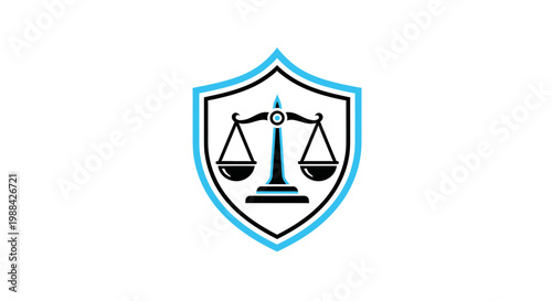 Symbolic Representation of Justice and Balance Inside a Shield Design