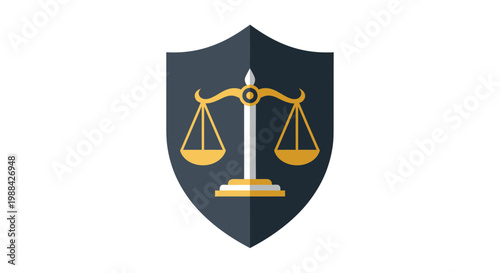 Symbolic Representation of Law and Justice Embodied Within a Protective Shield