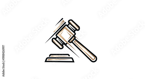 Symbolic Representation Of Law And Justice With A Detailed Icon Style