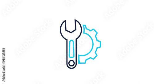 Technical Innovation: A Wrench and Gear Illustrate Solutions and Engineering Concepts