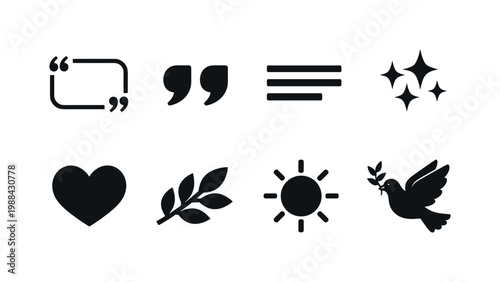 Our Love. Set lettering. 4 harmonious lettering variations of the same emblematic concept, each with different