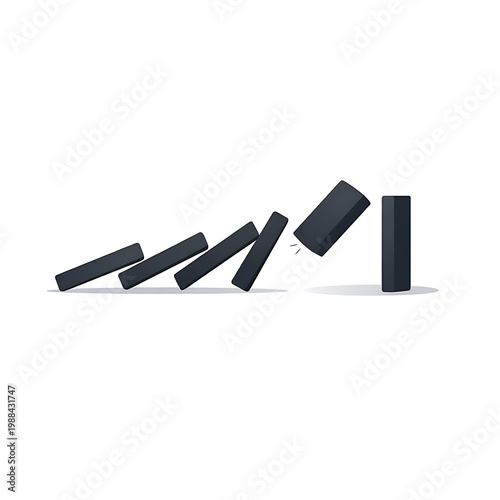 Dominoes falling in sequence with dominoes sequence reaction movement toppling strategy gameplay activity consequence momentum competition background