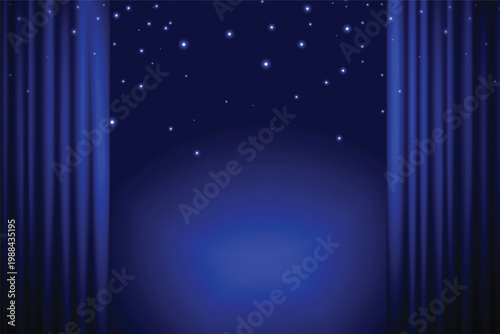 curtain shiny banner for your next show