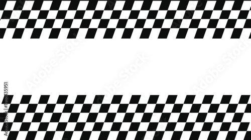 Seamless pattern of race checkered flags. Black and white checkerboard texture,motorsport finish line design.Perfect for racing themes, banners, speed-related graphics, or motorsport event promotions.