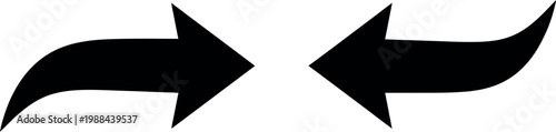 Black arrows pointing in opposite directions