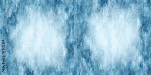 Abstract blue watercolor texture background with soft white center. Artistic hand-painted effect perfect for creative branding, wellness ads, serene web headers, and copy space.
