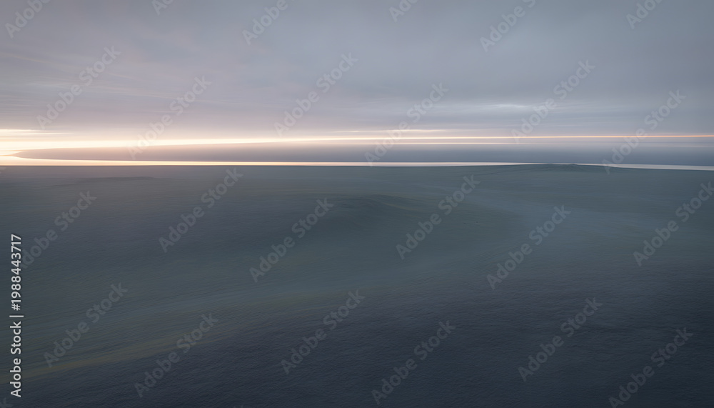 Fototapeta premium Silent Fog Valley Emotional Landscape