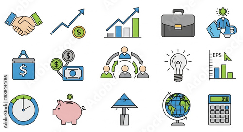Business and Finance Icons Collection.