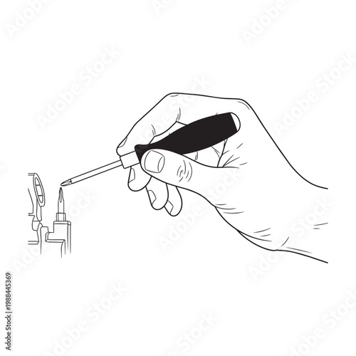 hand holding syringe injecting beehive with honeybee vector illustration