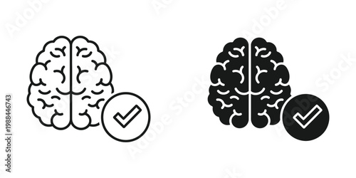 Comparison of human brain representations with validation marks
