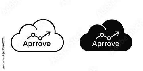 Comparison of aprrove cloud service visual representations with different styles