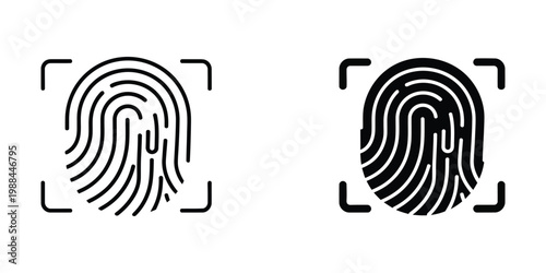 Comparison of two different fingerprint patterns captured in a scanning frame