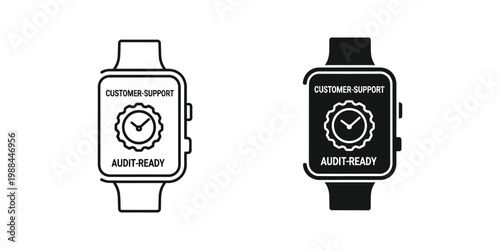 Customer support readiness displayed on smartwatch faces
