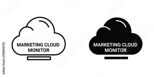 Comparison of marketing cloud monitor visual representations in different styles