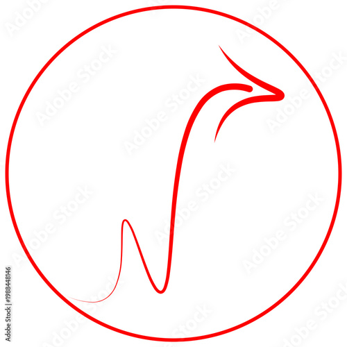 Arrow red circle icon. red arrow