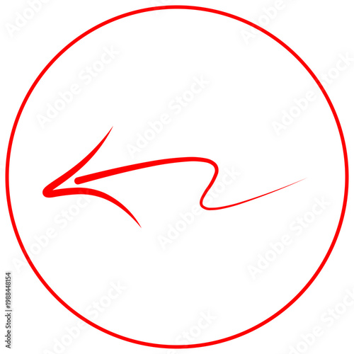 Arrow red circle icon. red arrow