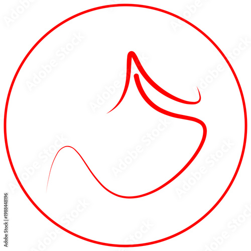 Arrow red circle icon. red arrow
